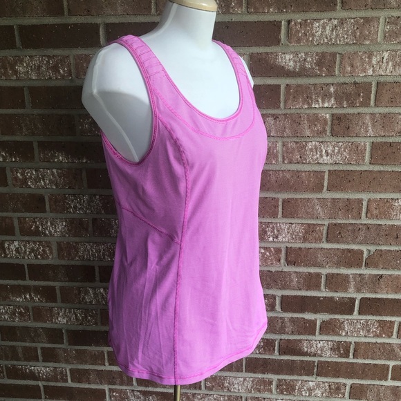 Lululemon Athletic Tank Top Size 12 pink striped - Picture 3 of 6